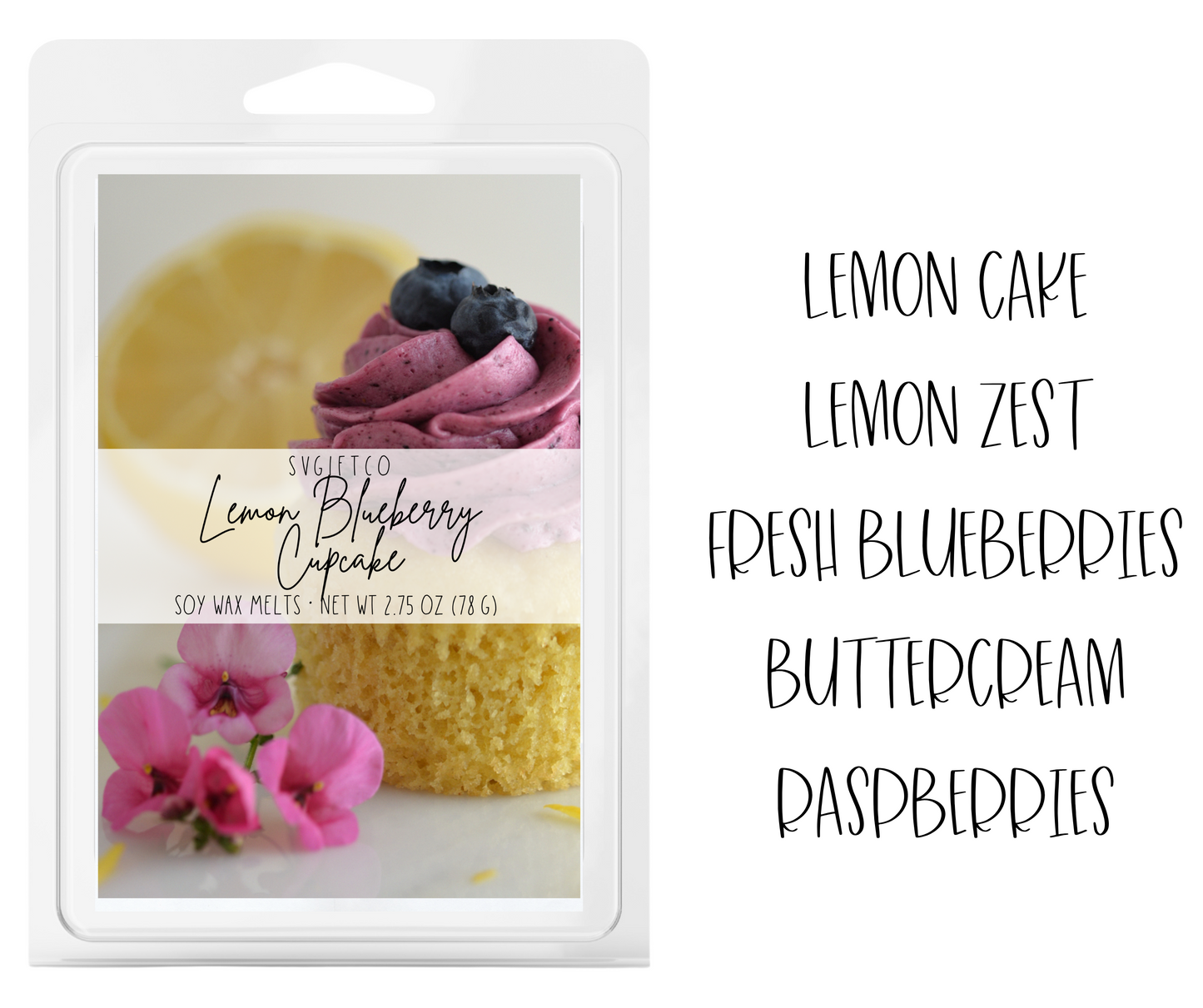 Blueberry + Lemon Cupcake