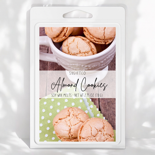 Frosted almond cookies
