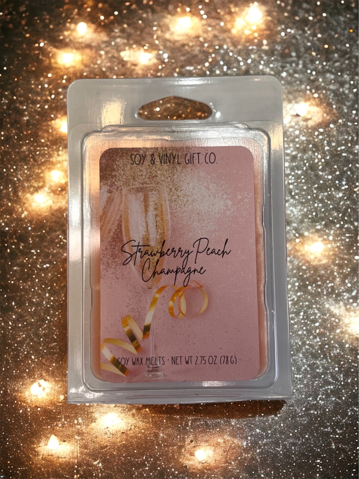 Strawberry peach champagne