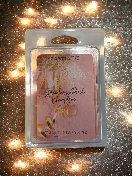 Strawberry peach champagne